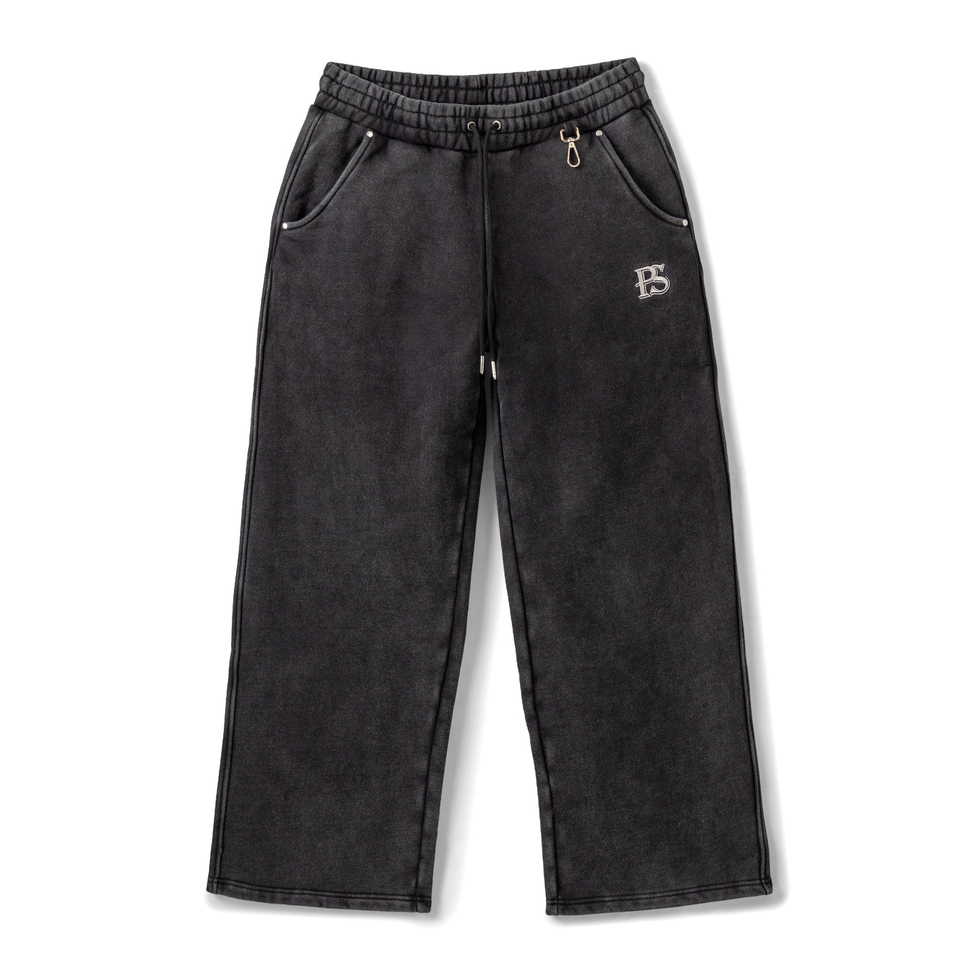 WIDE LEG SWEATPANT - WASHED BLACK