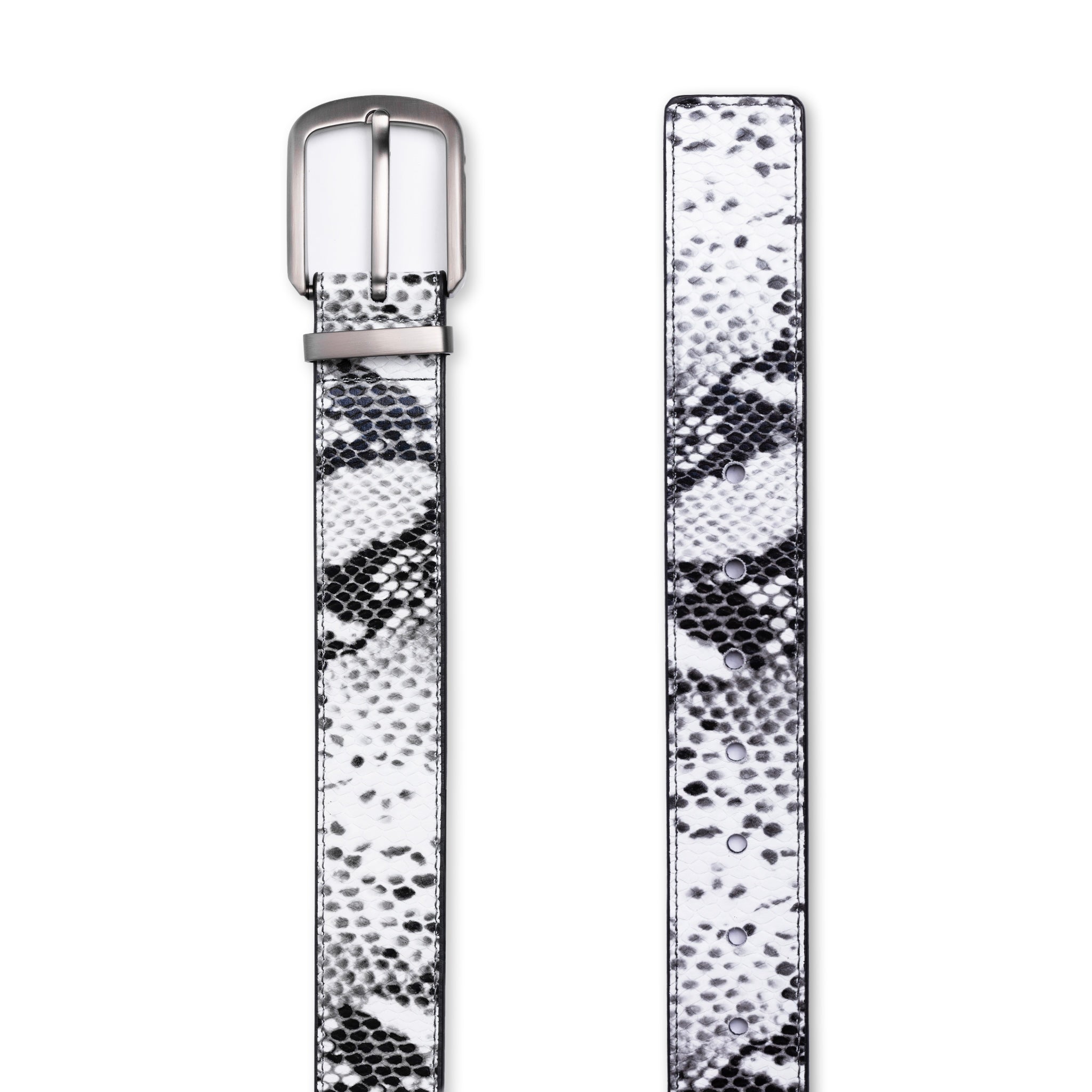 SNAKESKIN BELT - WHITE