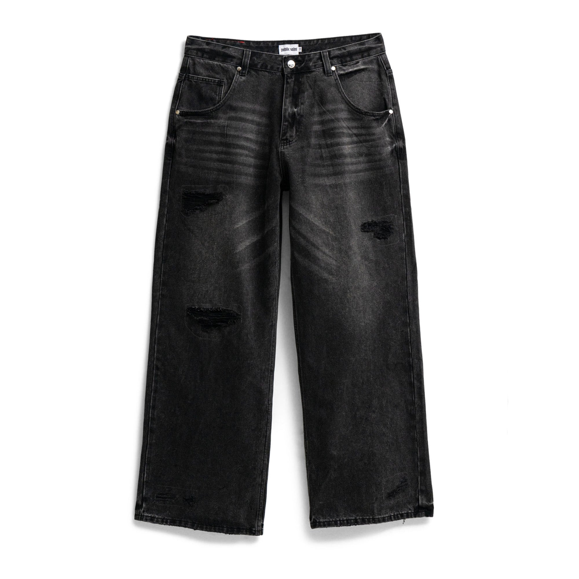 DISTRESSED DENIM - WASHED BLACK