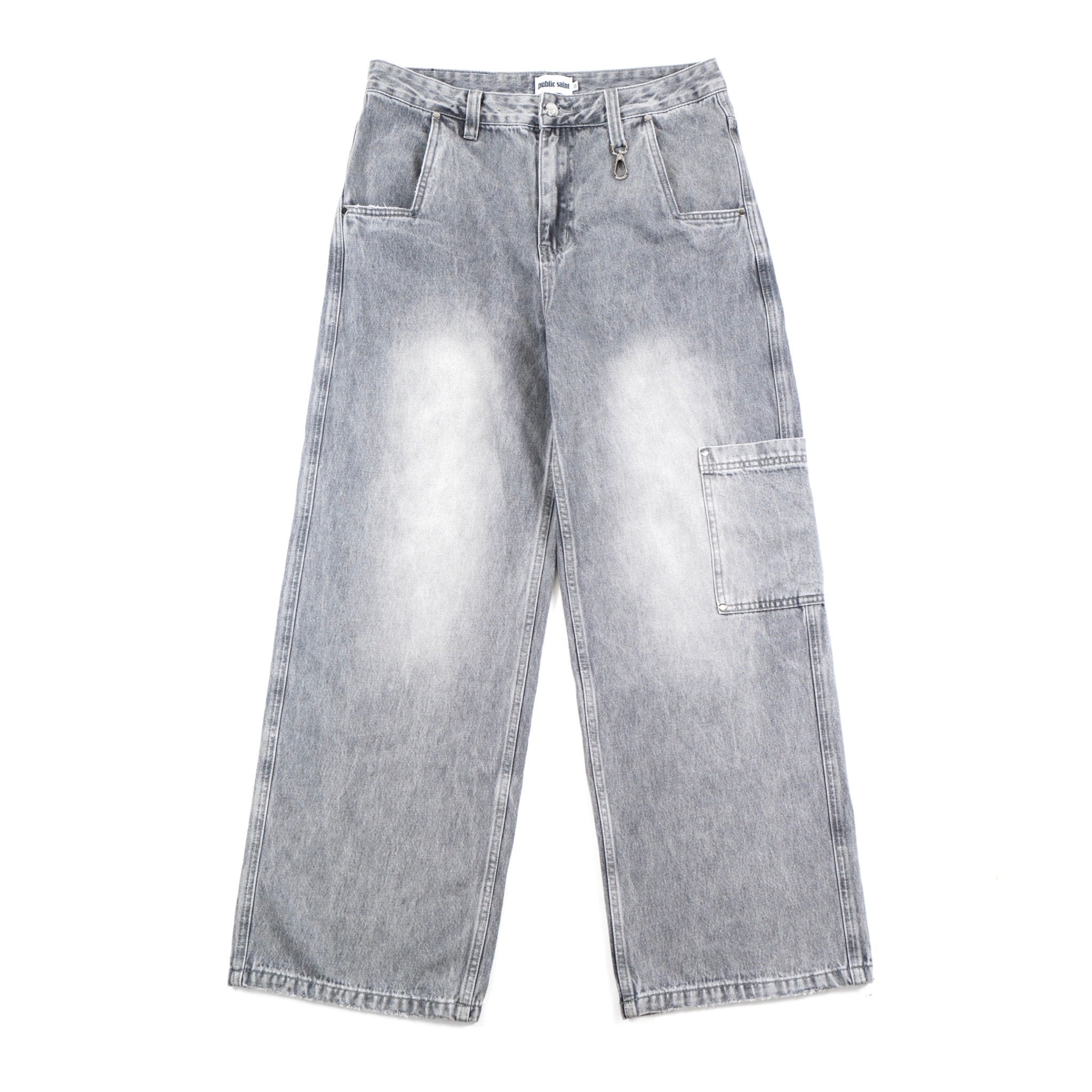 【BOK PLACE】Gray Span Vintage Straight Denim Pants DINGJIUYAN Vintage Star Jeans Women Wide Leg Straight Denim