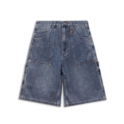 UTILITY DENIM SHORT - BLUE