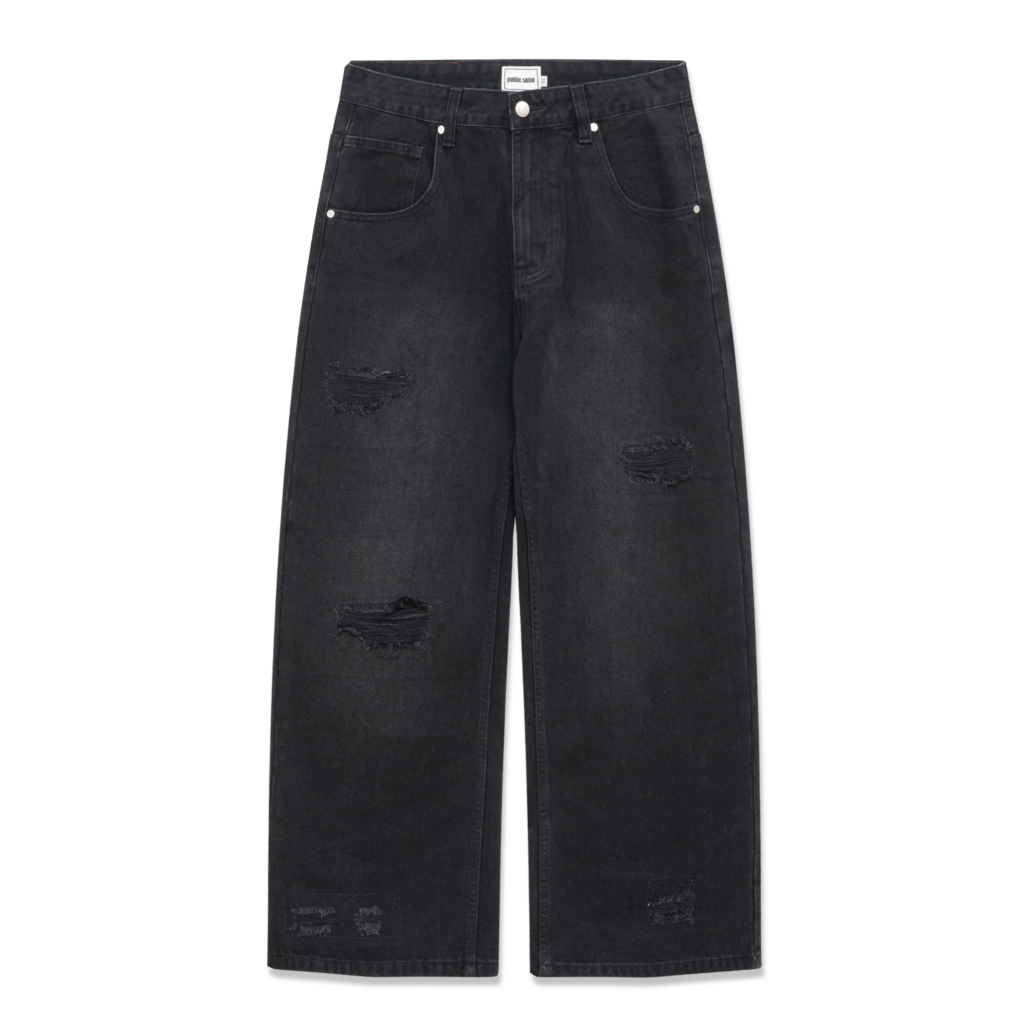 Distressed Denim - Washed Black