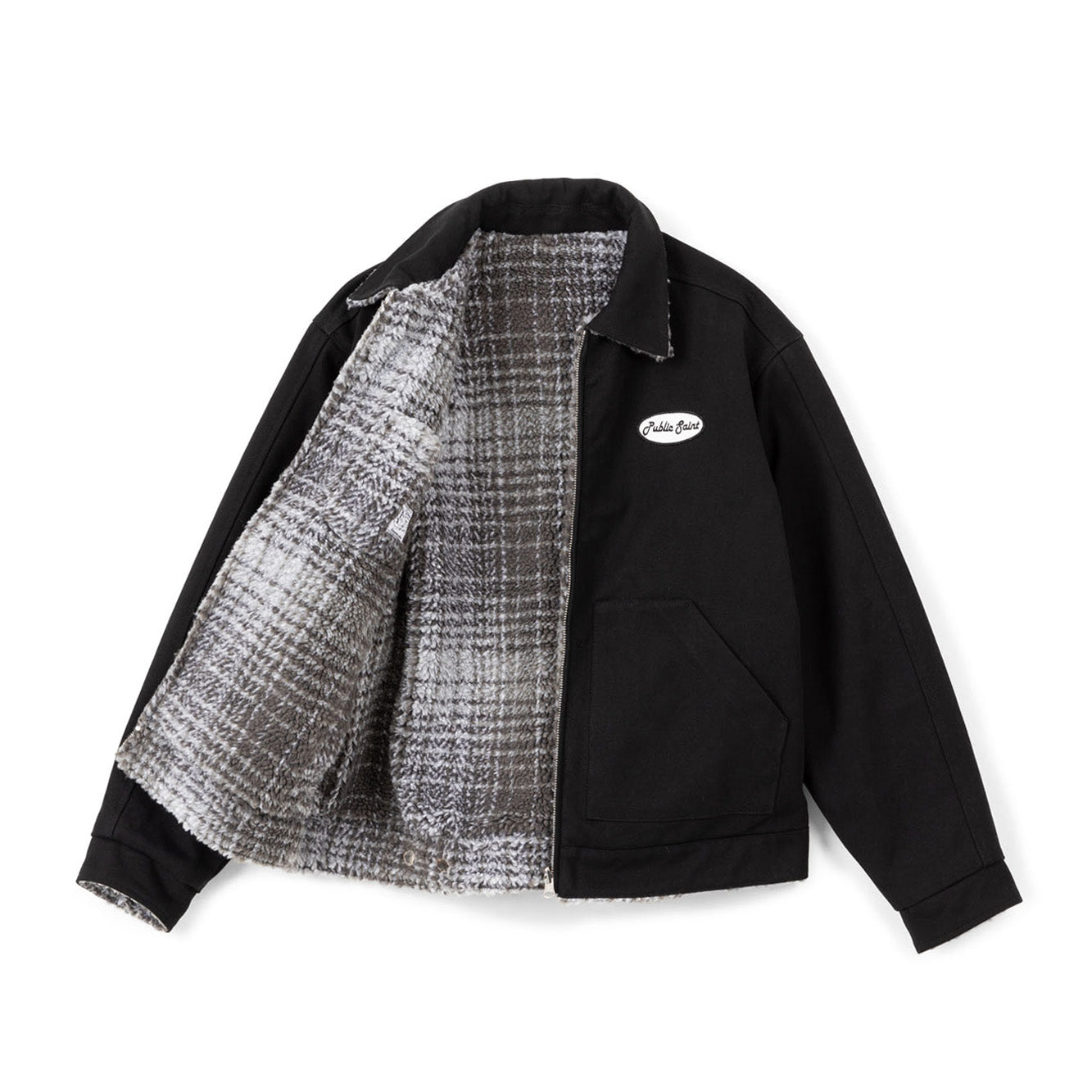 REVERSIBLE WORK JACKET - BLACK