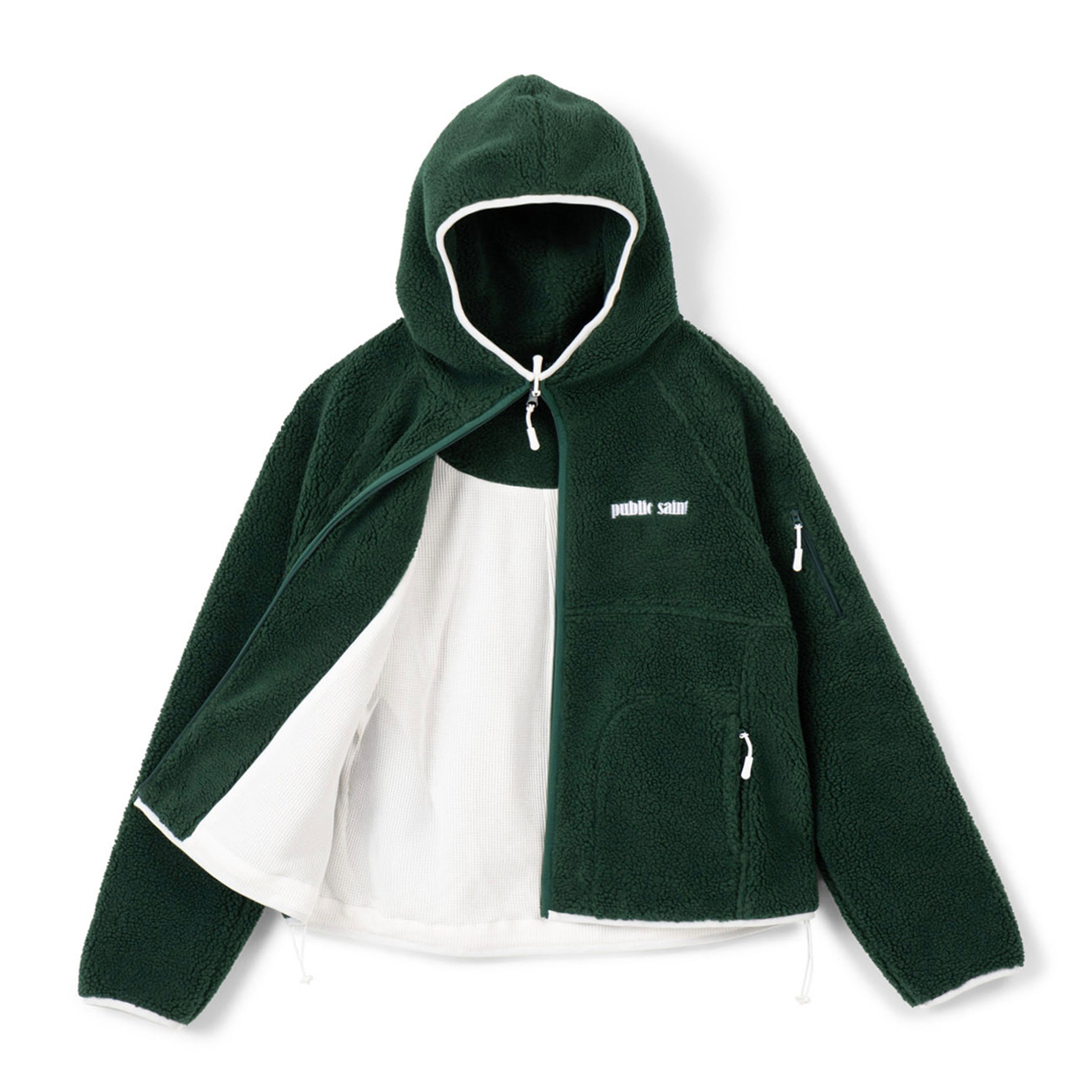 SHERPA FLEECE JACKET - GREEN